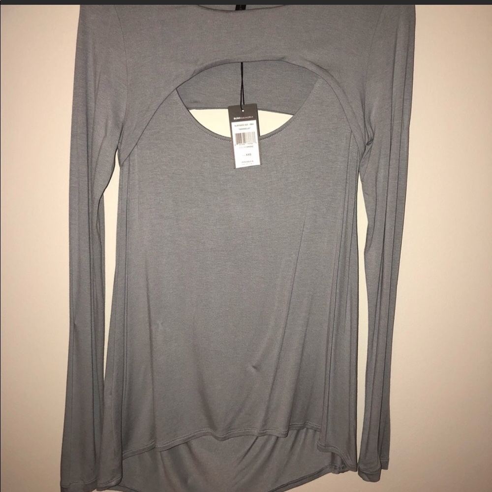 BCBGMaxAzria NWT Grey Blouse XXS